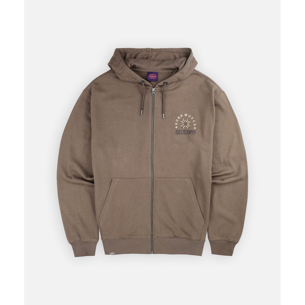 Sweat capuche zippé SANDWAVES pebble, OXBOW