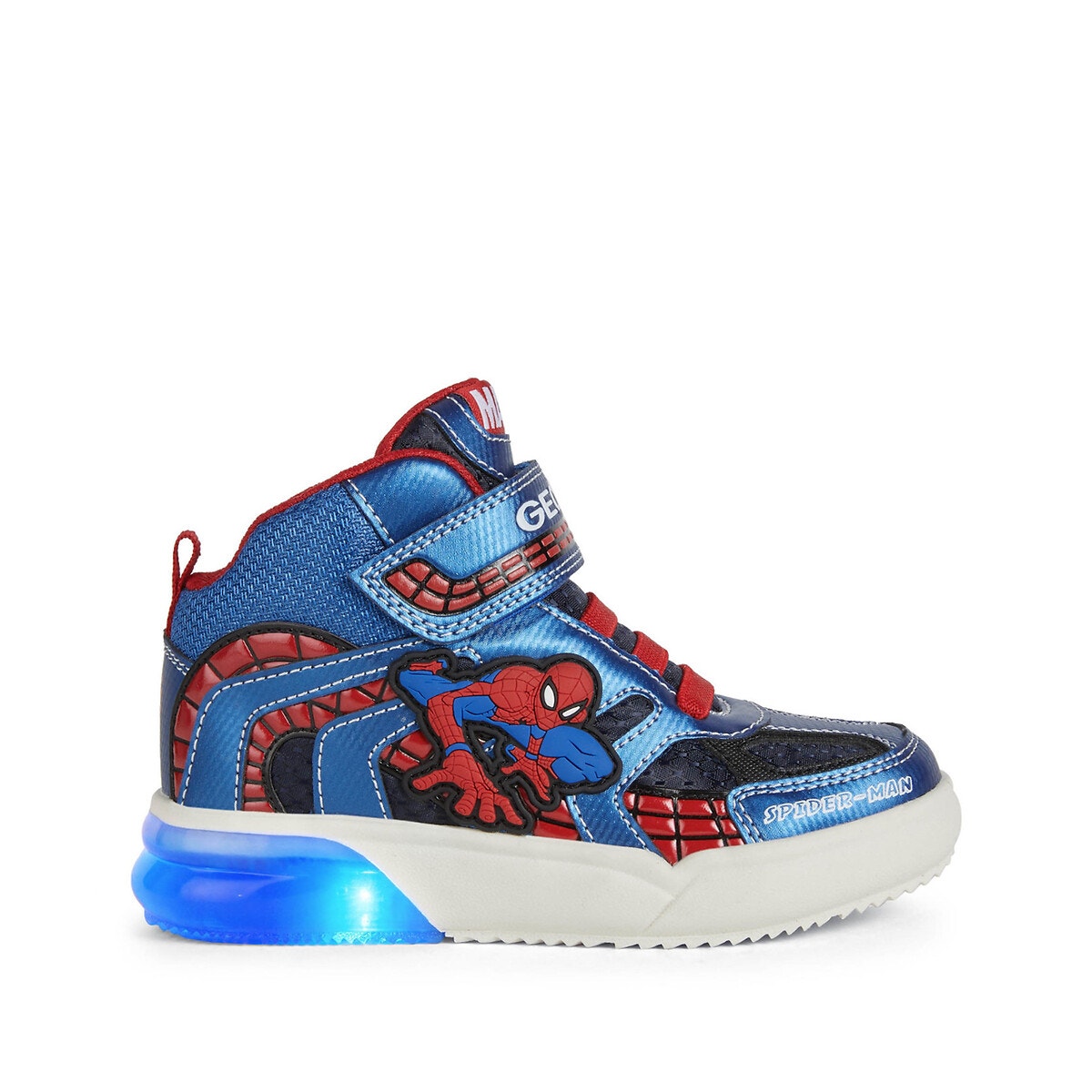 Baskets à LED Grayjay x Spiderman bleu marine, GEOX