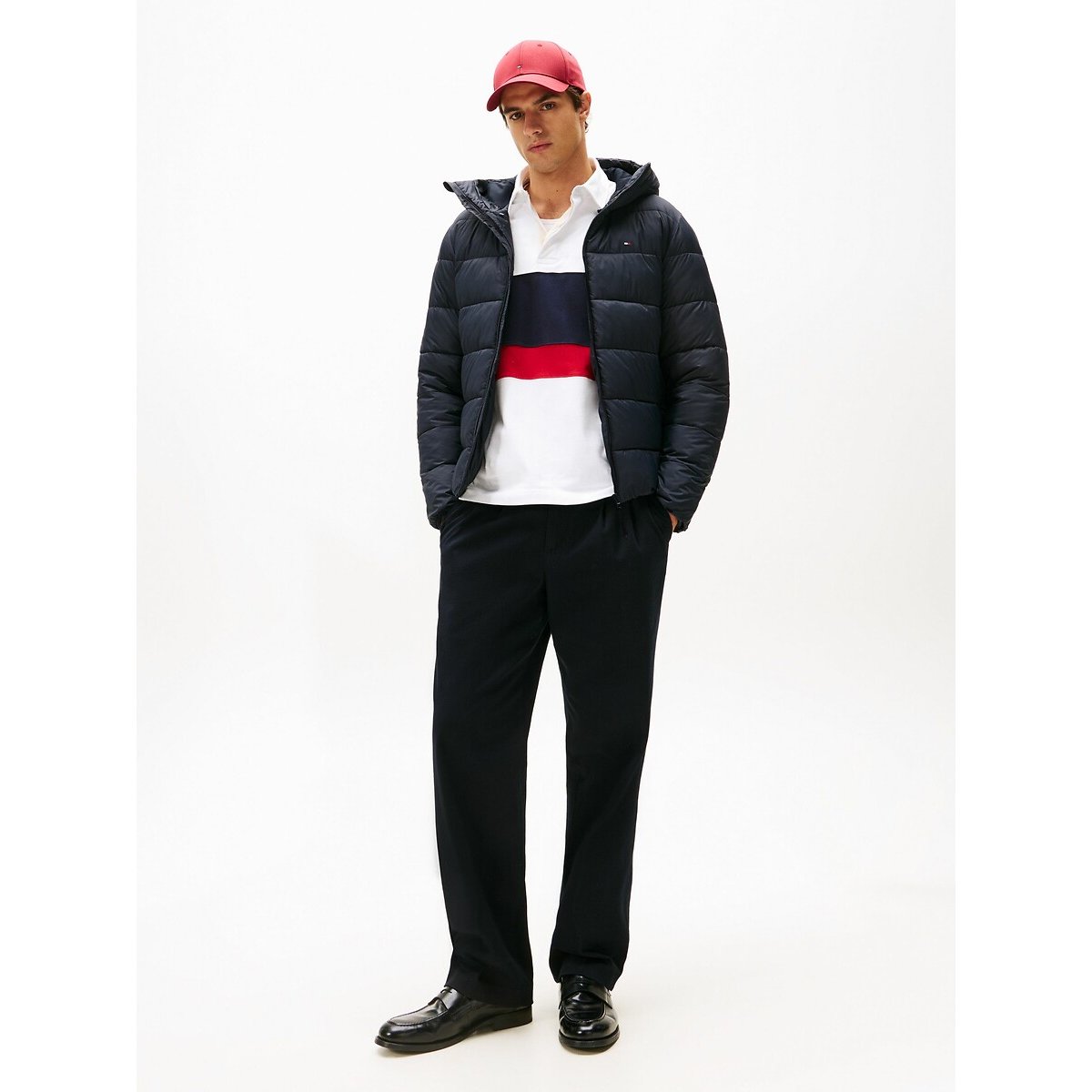 Hooded Padded Jacket black, TOMMY HILFIGER