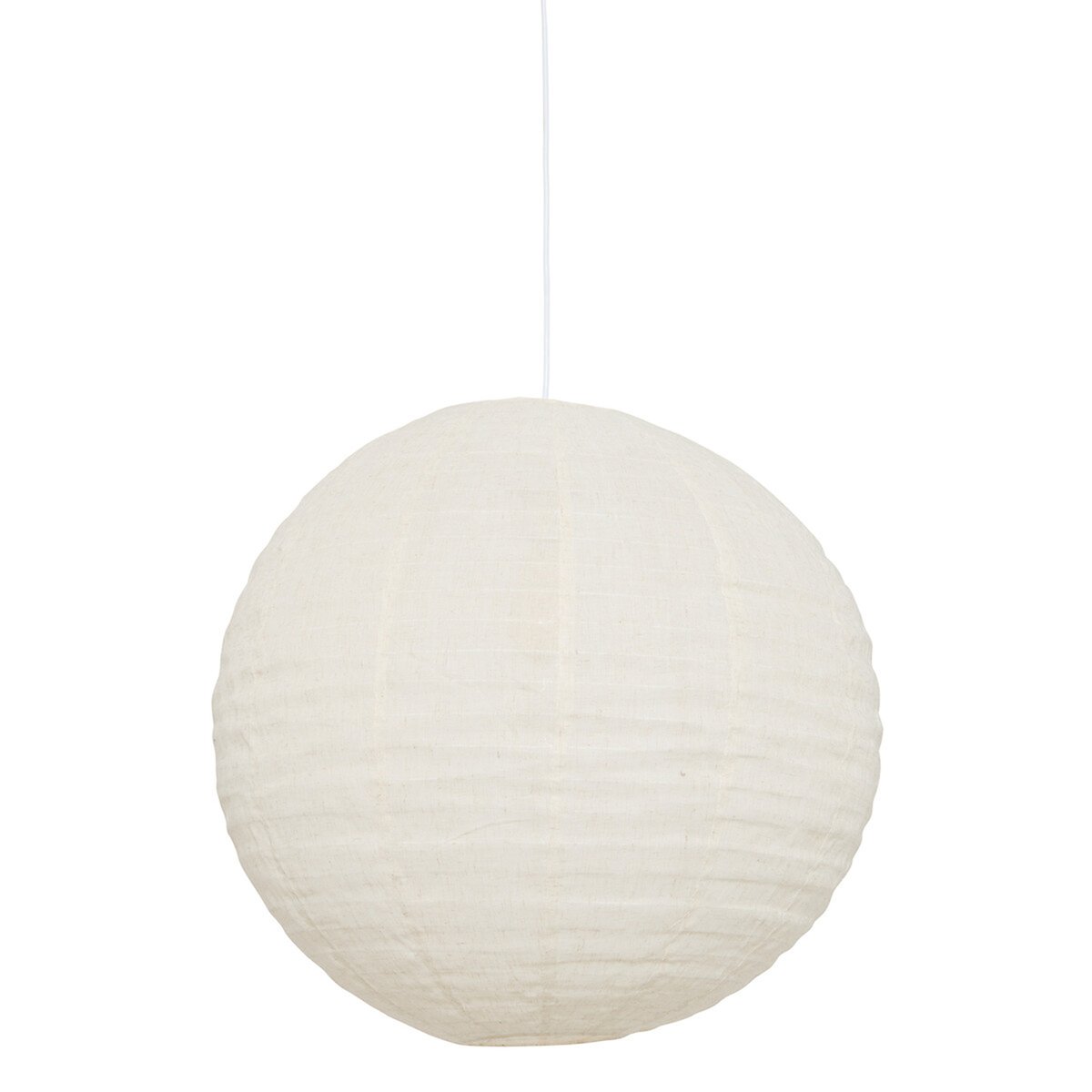 Lanterne boule en lin JORDY blanc, ATMOSPHERA