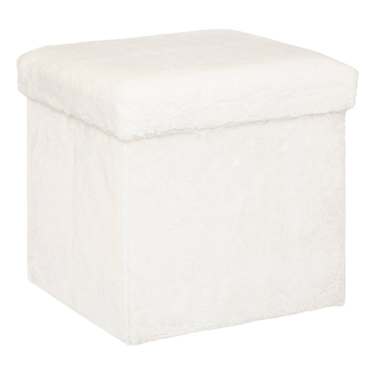 Pouf pliant EZZIO blanc, ATMOSPHERA