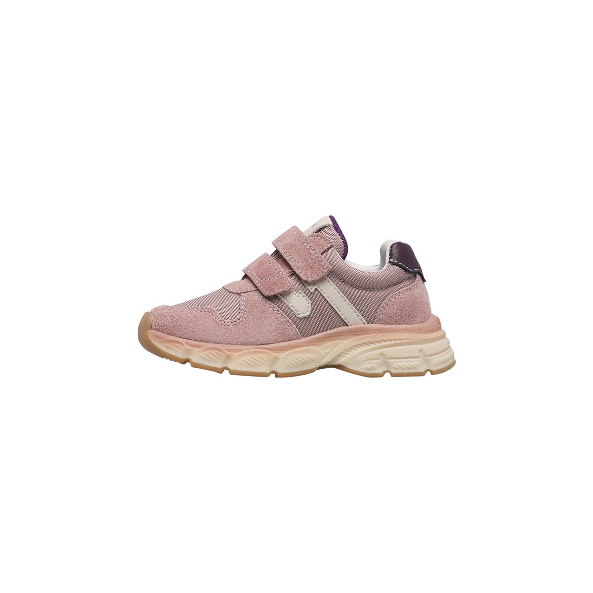 Sneakers en daim et tissu MIZOLE VL. blanc-rose-violet, NATURINO