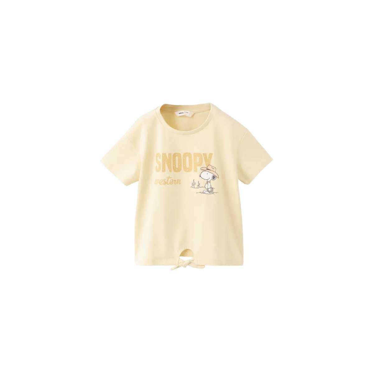T-shirt Snoopy nœud jaune pastel, MANGO BABY