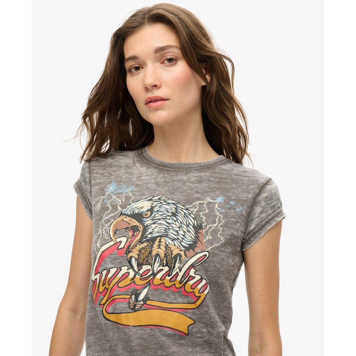 T-shirt à motif Biker Rock noir vintage, SUPERDRY