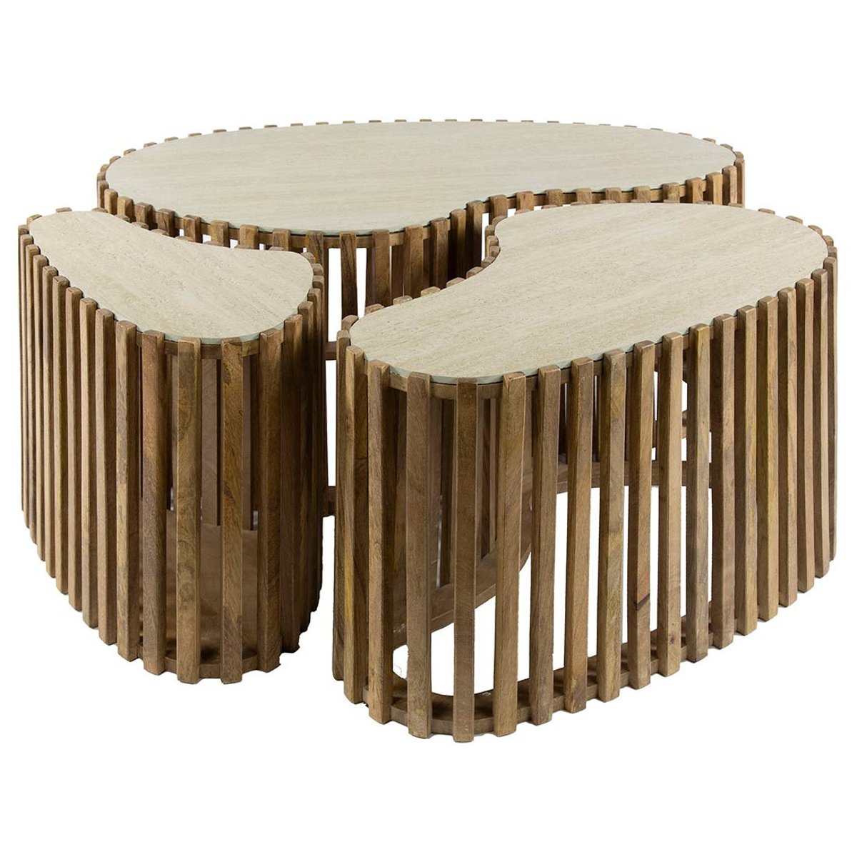 Table basse - JADE bois / beige, BEST MOBILIER