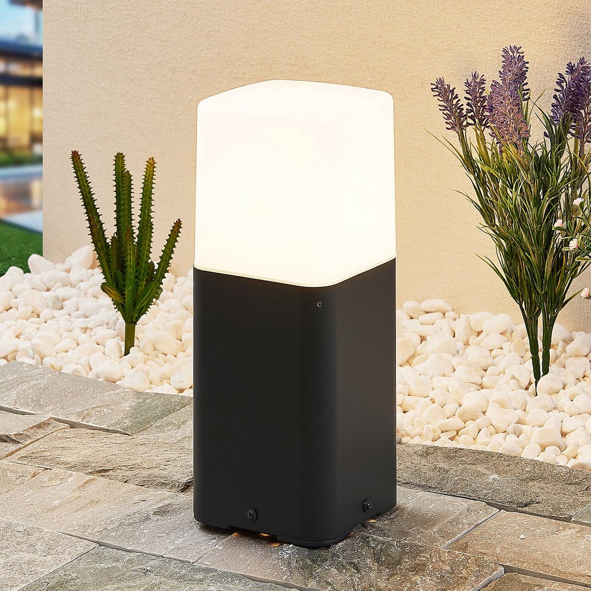 Luminaire extérieur en aluminium moderne anthracite, blanc, LUCANDE