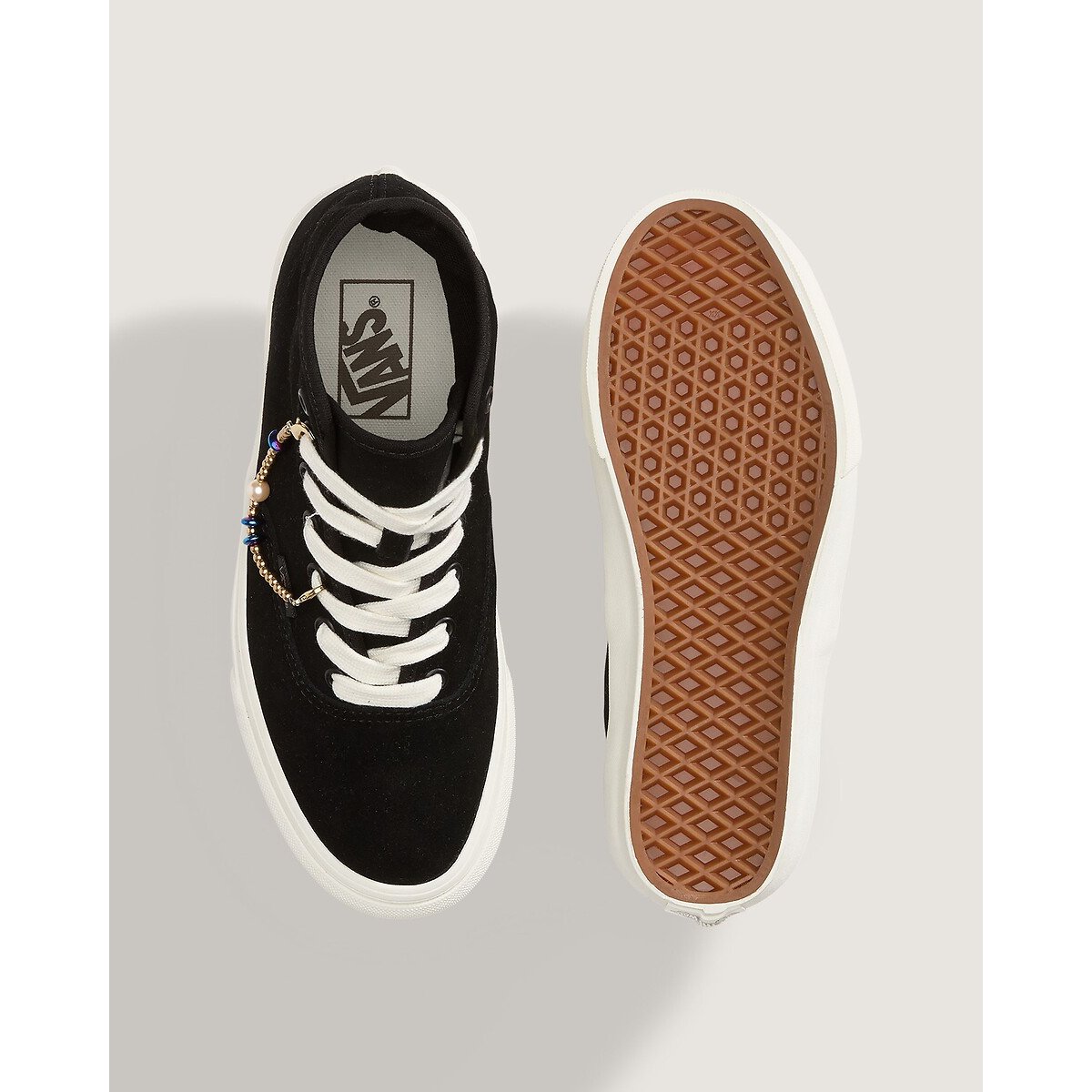 Authentic HI 2.0 High Top Leather Trainers with Charms black, VANS