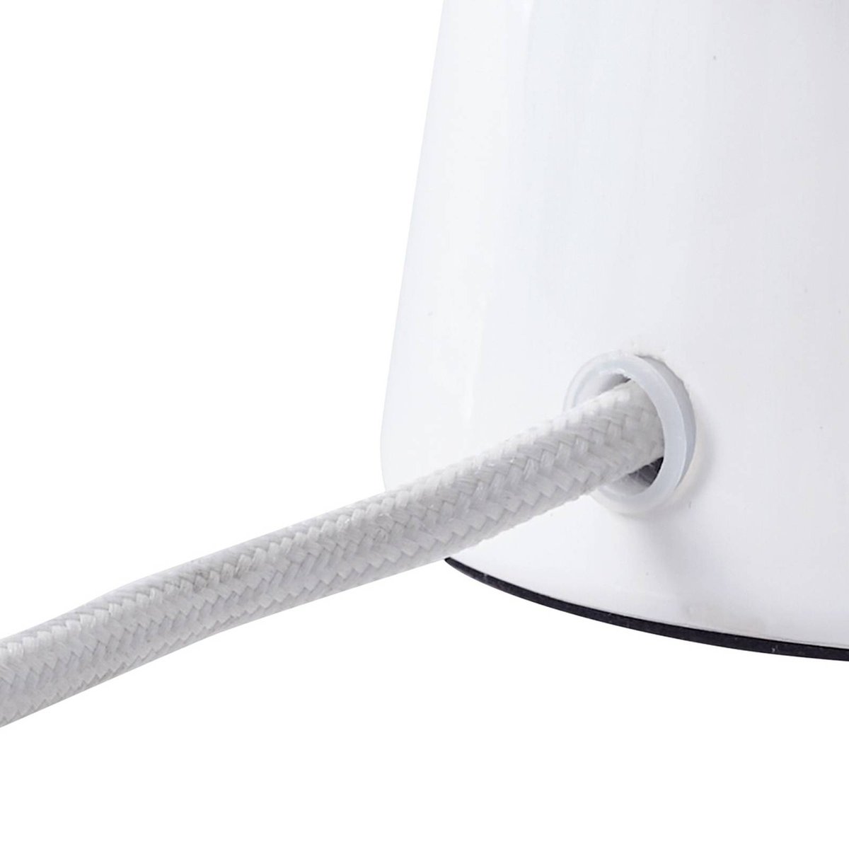 Lampe à poser en textile scandinave, Arved blanc, LINDBY