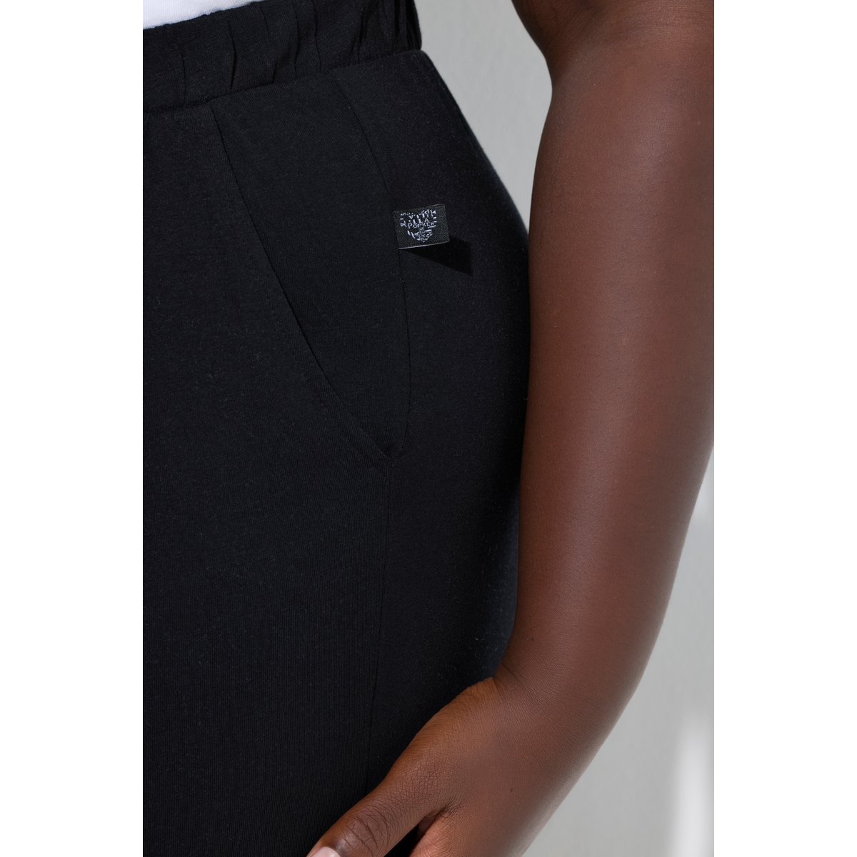 Pantalon de pyjama uni/cœurs, jambe longue noir, ULLA POPKEN