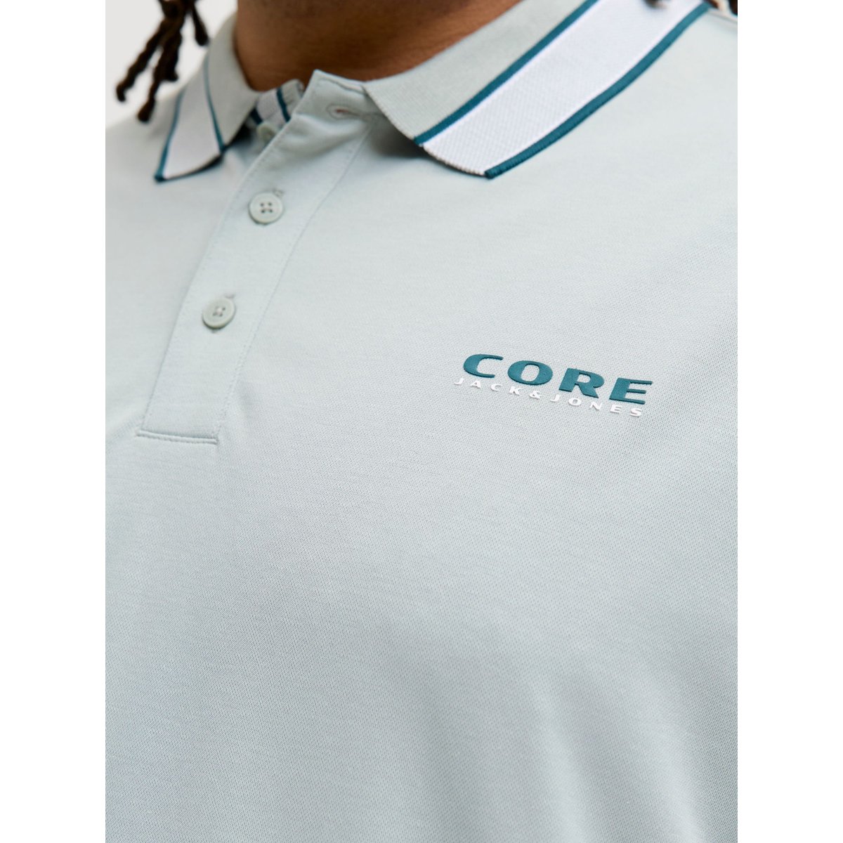 Polo turquiose - aqua gray 1, JACK & JONES