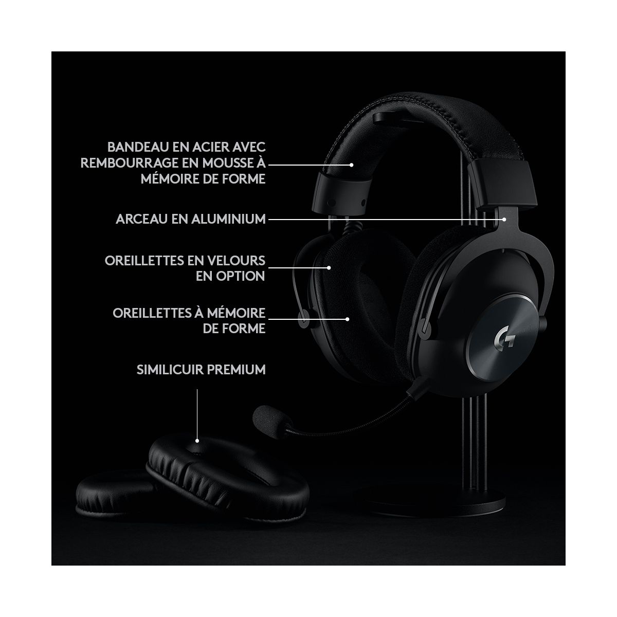 Casque gamer G PRO X WIRELESS Lighspeed noir, LOGITECH