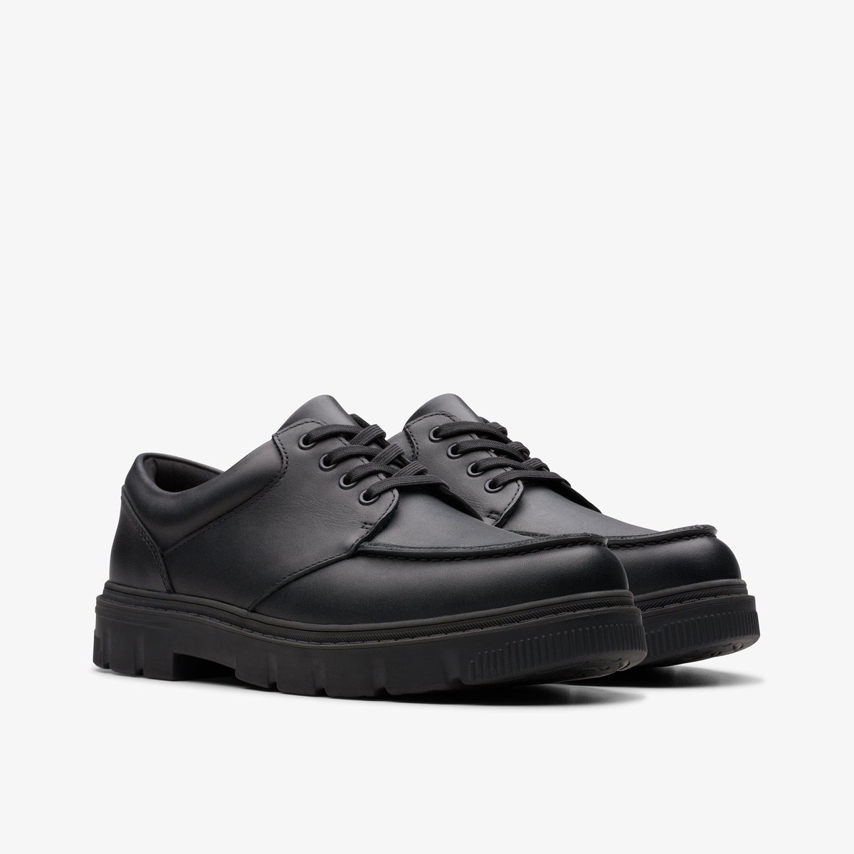 Derbies Cuir Coupe Large LORCAM EDGE Y noir, CLARKS