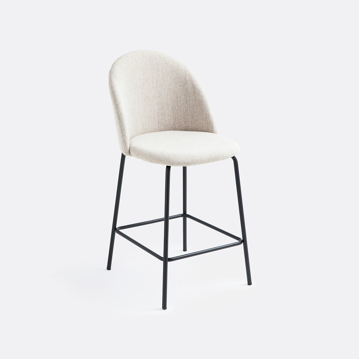 Set of 2 Nordie marl fabric bar stools beige marl, LA REDOUTE INTERIEURS