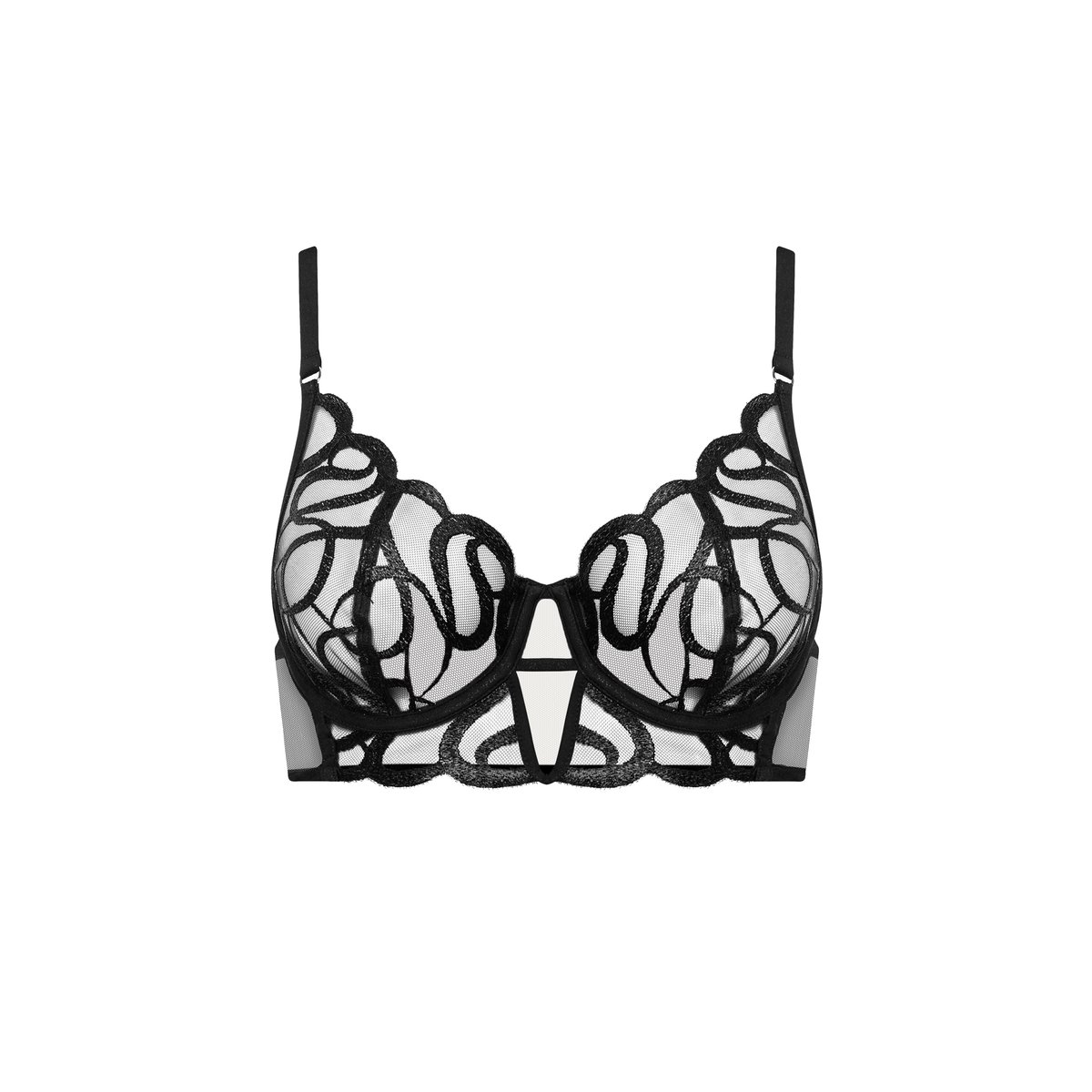 Soutien-gorge bustier armaturé SHINY SECRET noir, LISCA
