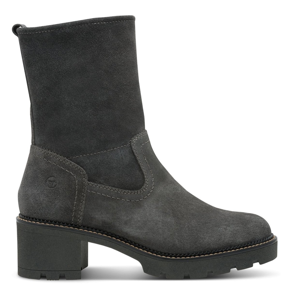Bottine en cuir gris, TAMARIS