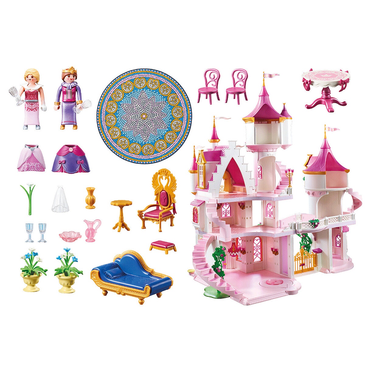 Grand palais de princesse multicolore, PLAYMOBIL