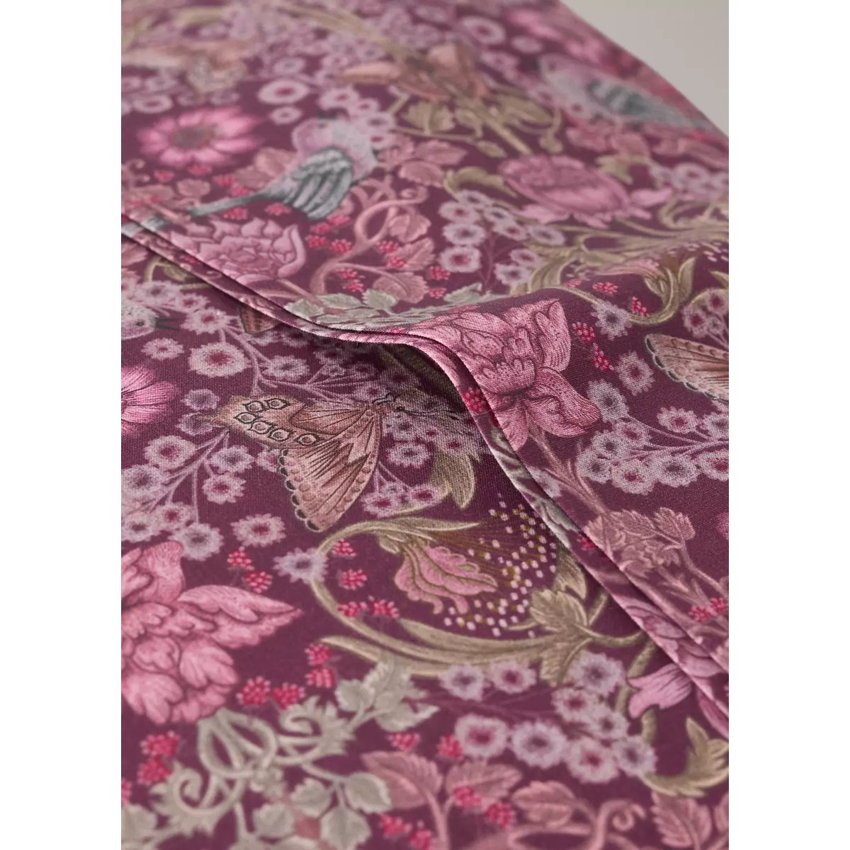 Taie d’oreiller en imprimé fleuri 45x110 cm prune, MANGO HOME