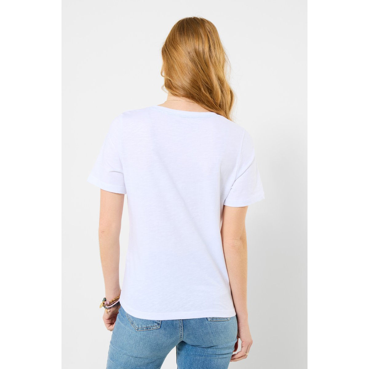 T-shirt à motif lapin et fleurs blanc, JOE BROWNS