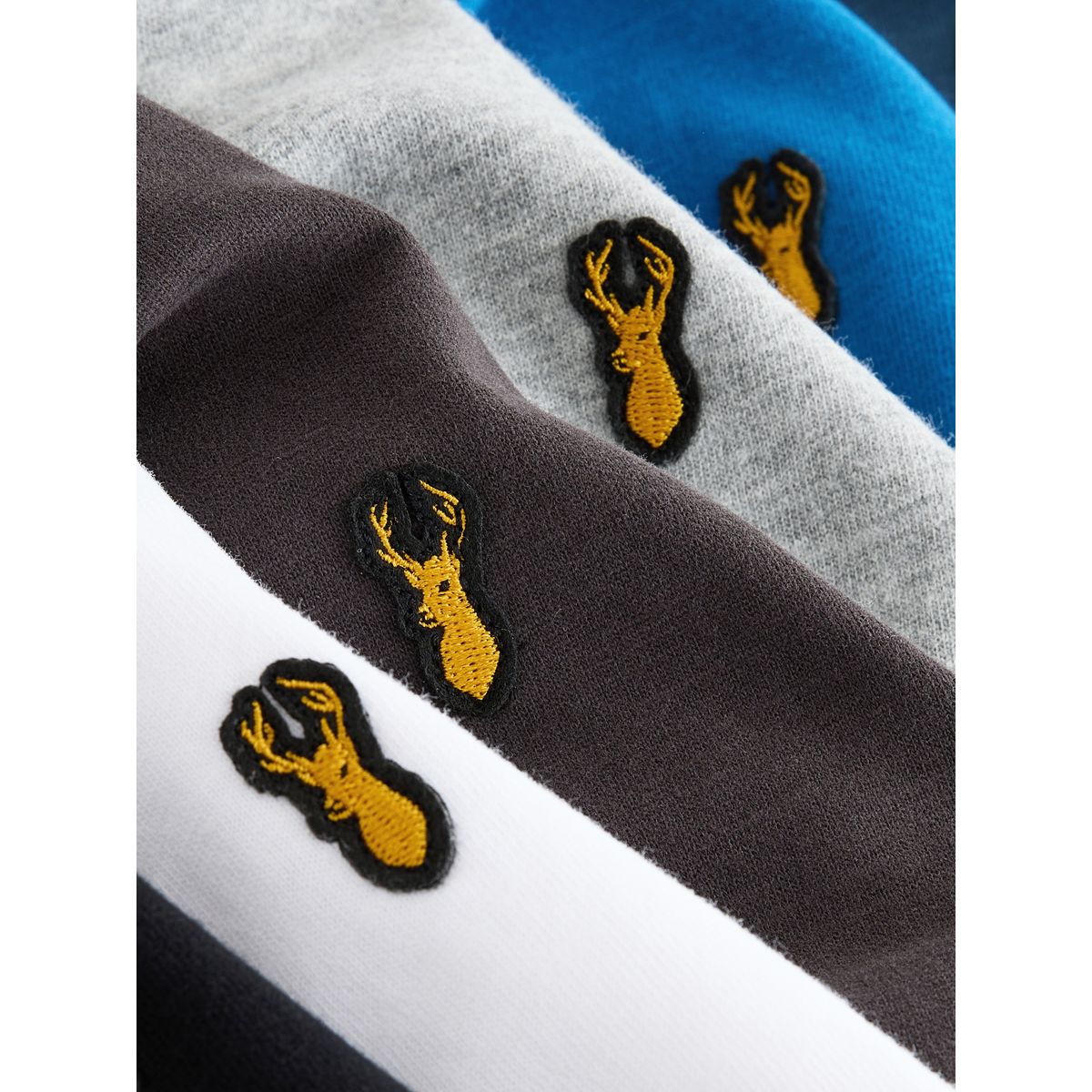 T-shirt confortable manches longues, lot de 8 noir/blanc/bleu, NEXT