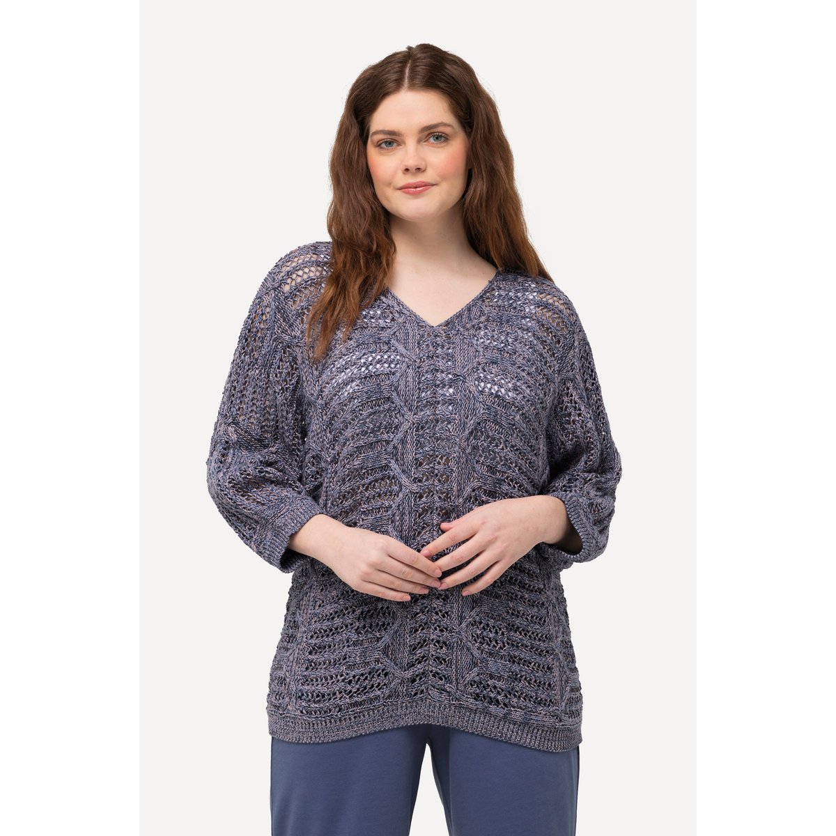 Pull en coton bio bleu encre, ULLA POPKEN