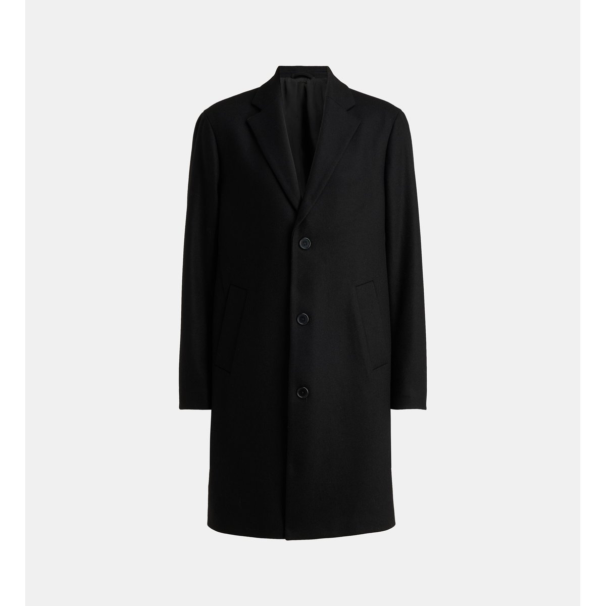 Manteau mi-long toat en laine mélangée noir, GALERIES LAFAYETTE