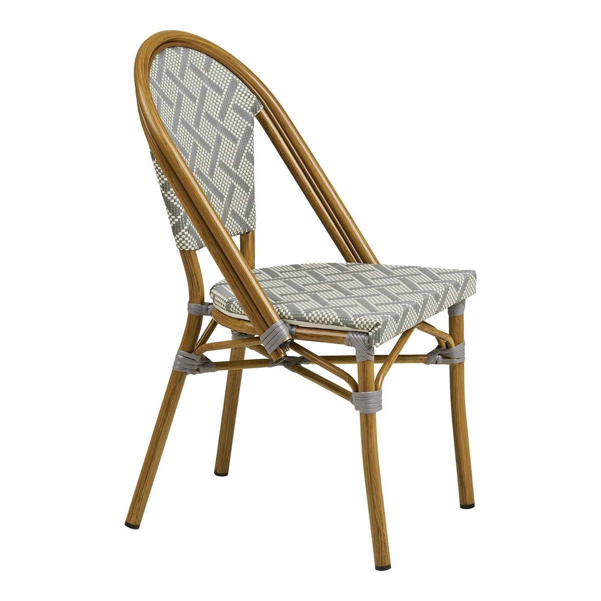 Chaise bistrot grise en textilène (lot de 2) TORANO gris, PIER IMPORT