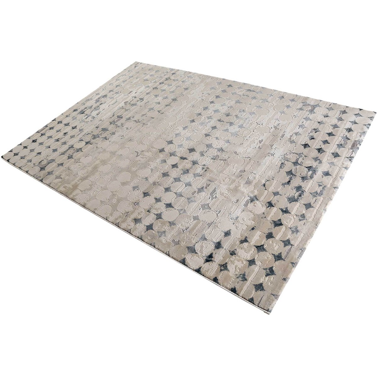 Tapis vintage à relief , VELVET SPOTS beige, ESPRIT