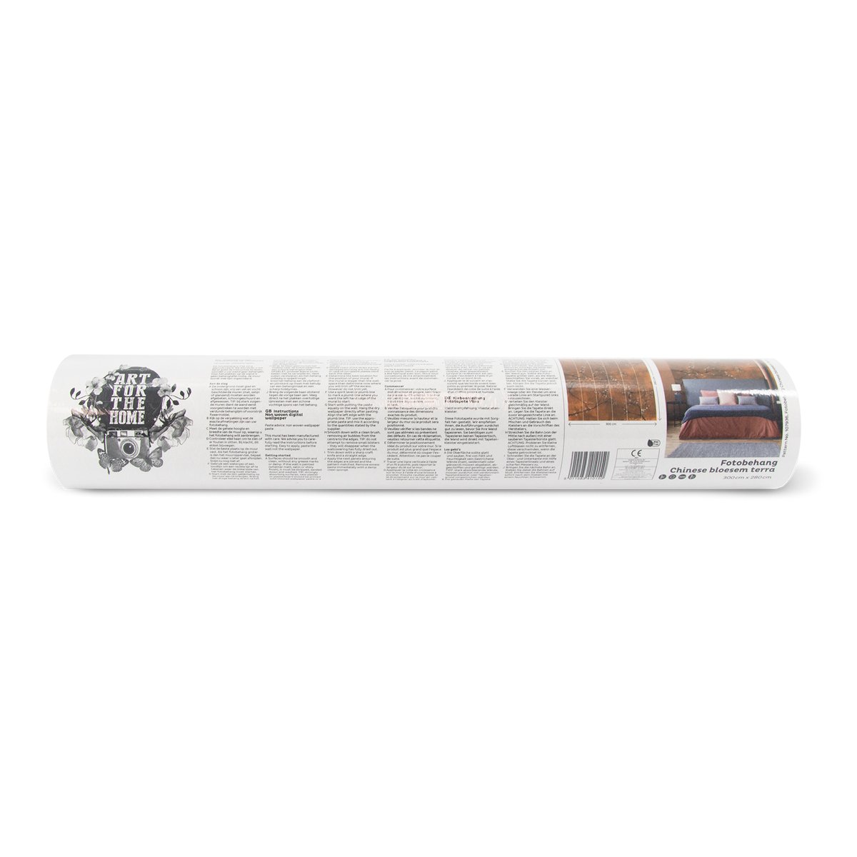 Papier peint panoramique fleuri Cerisiers japonais de plein été rouge, ART FOR THE HOME