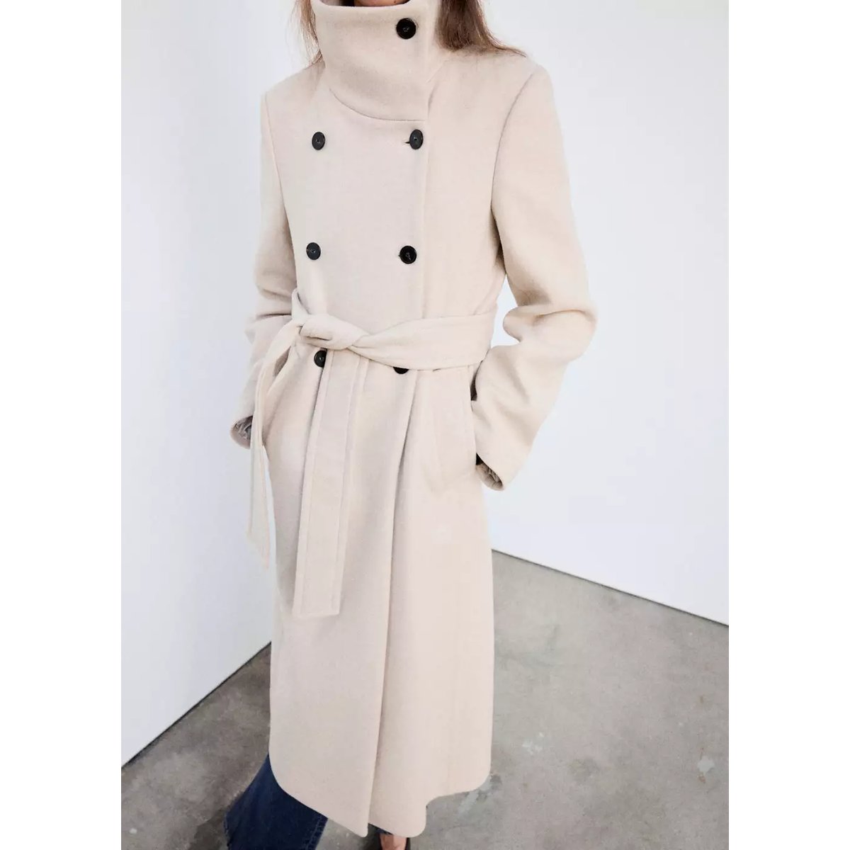 COAT SIRENITA gris clair/pastel, MANGO
