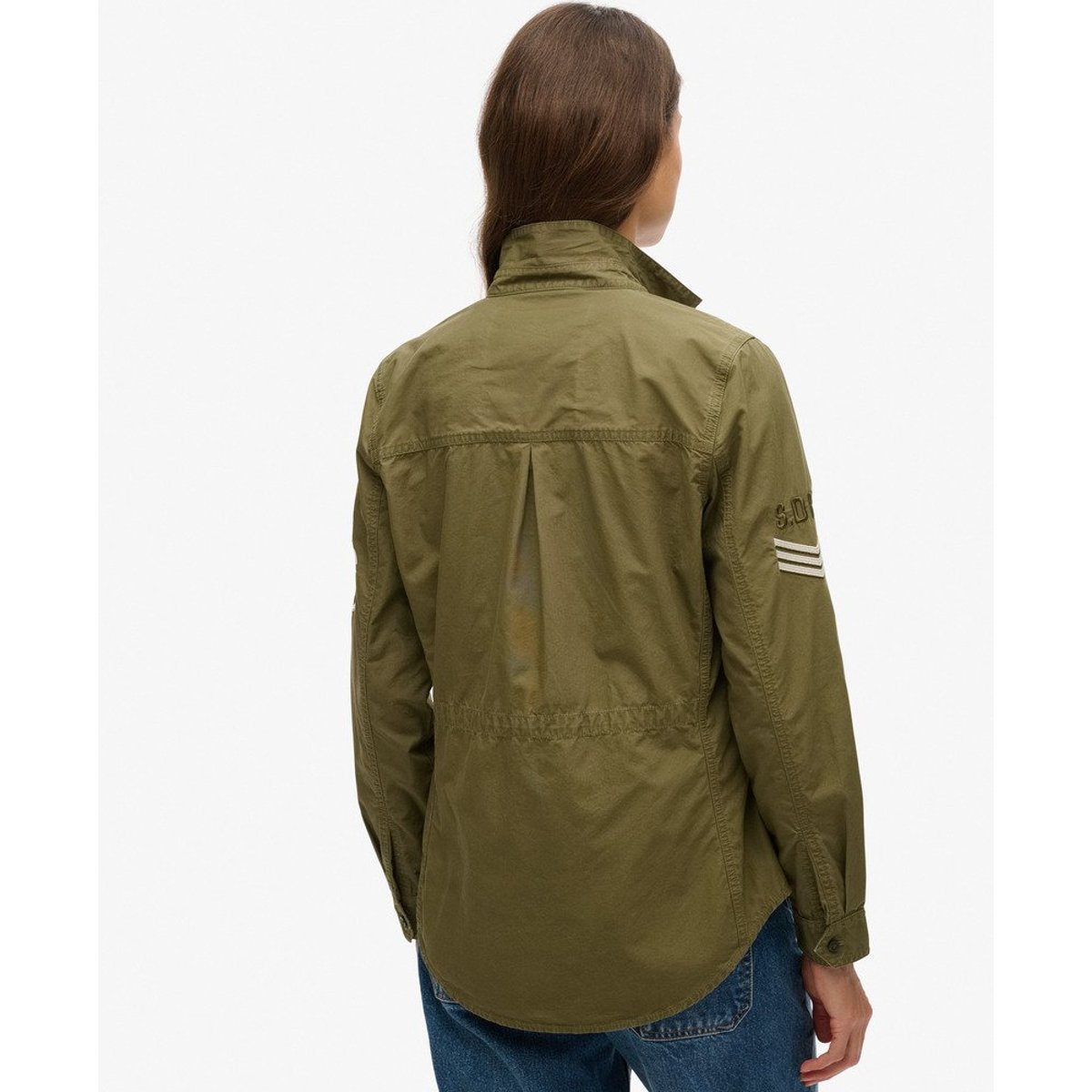 Chemise style militaire vert olive brûlé, SUPERDRY