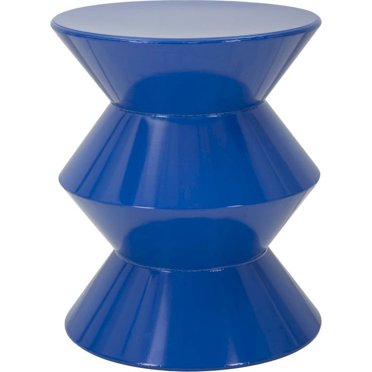 Bout de canapé en métal sculptural MODERN bleu, RECOLLECTION