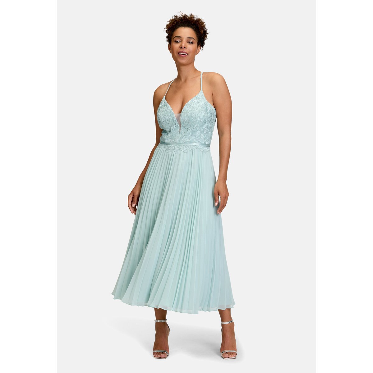 Robe de soirée à broderies summer mint, VERA MONT
