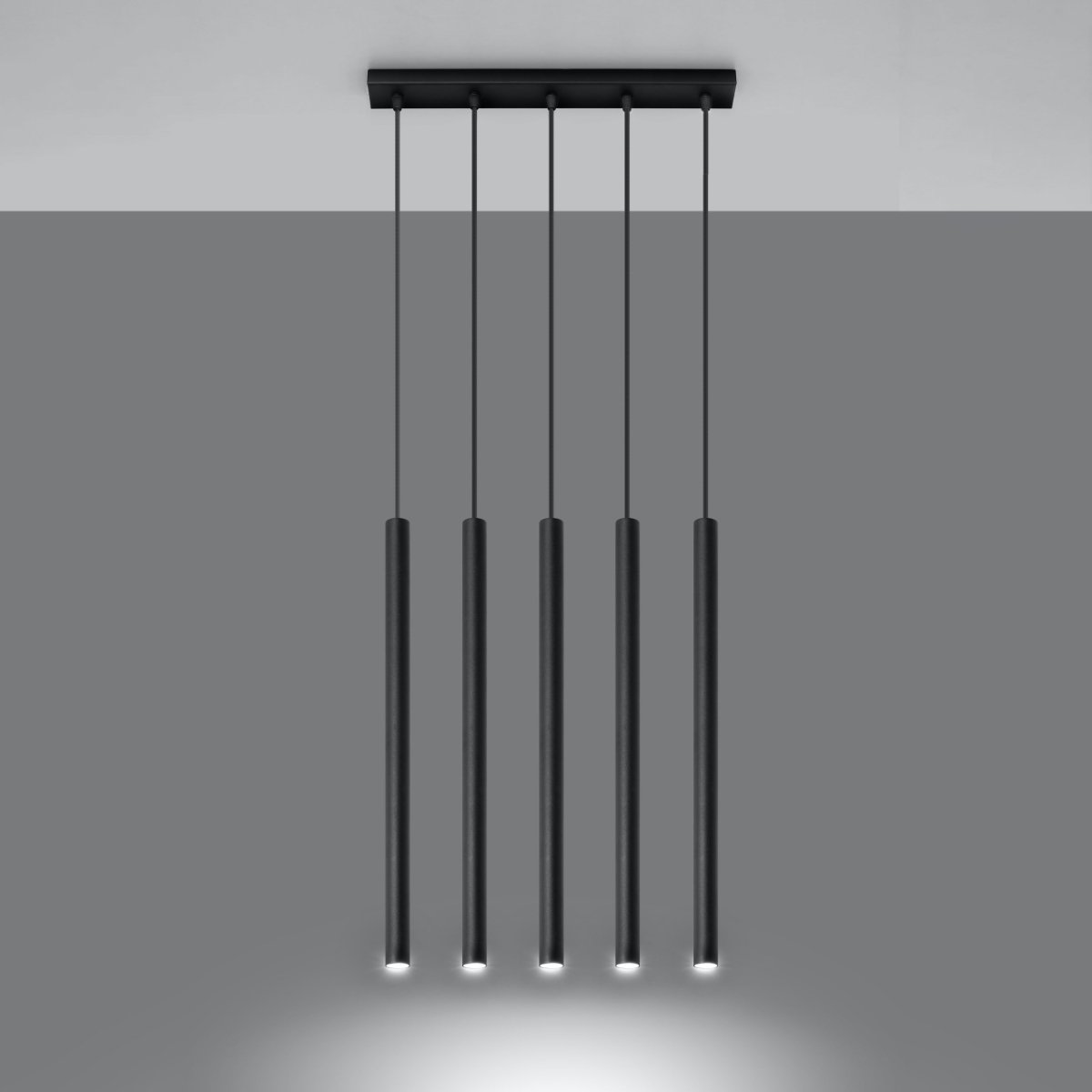 Suspension Acier Noir G9 5 Pastelo Line noir, EDEN