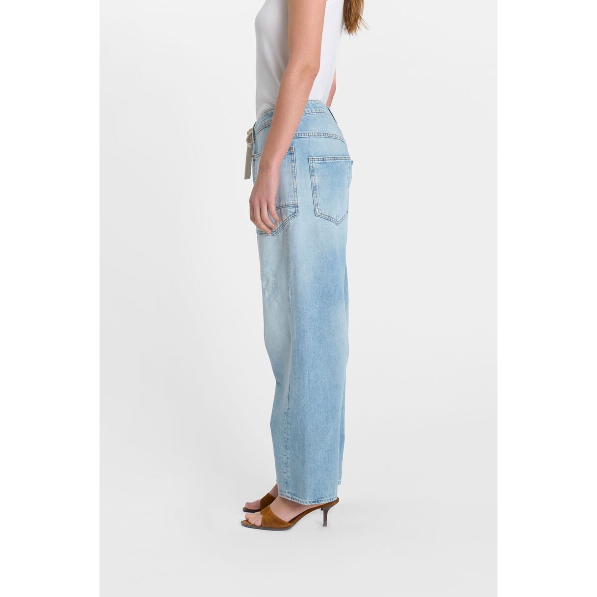 Jeans loose, large balloon , longueur 34 blue, LE TEMPS DES CERISES