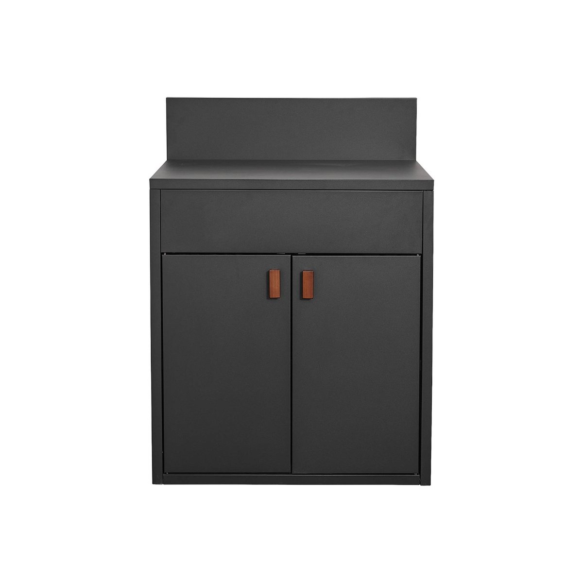 Cuisine extérieure 3 modules acier avec barbecue gaz 4 brûleurs THIRA BARBECUE GAZ + 3 MODULES noir, SWEEEK