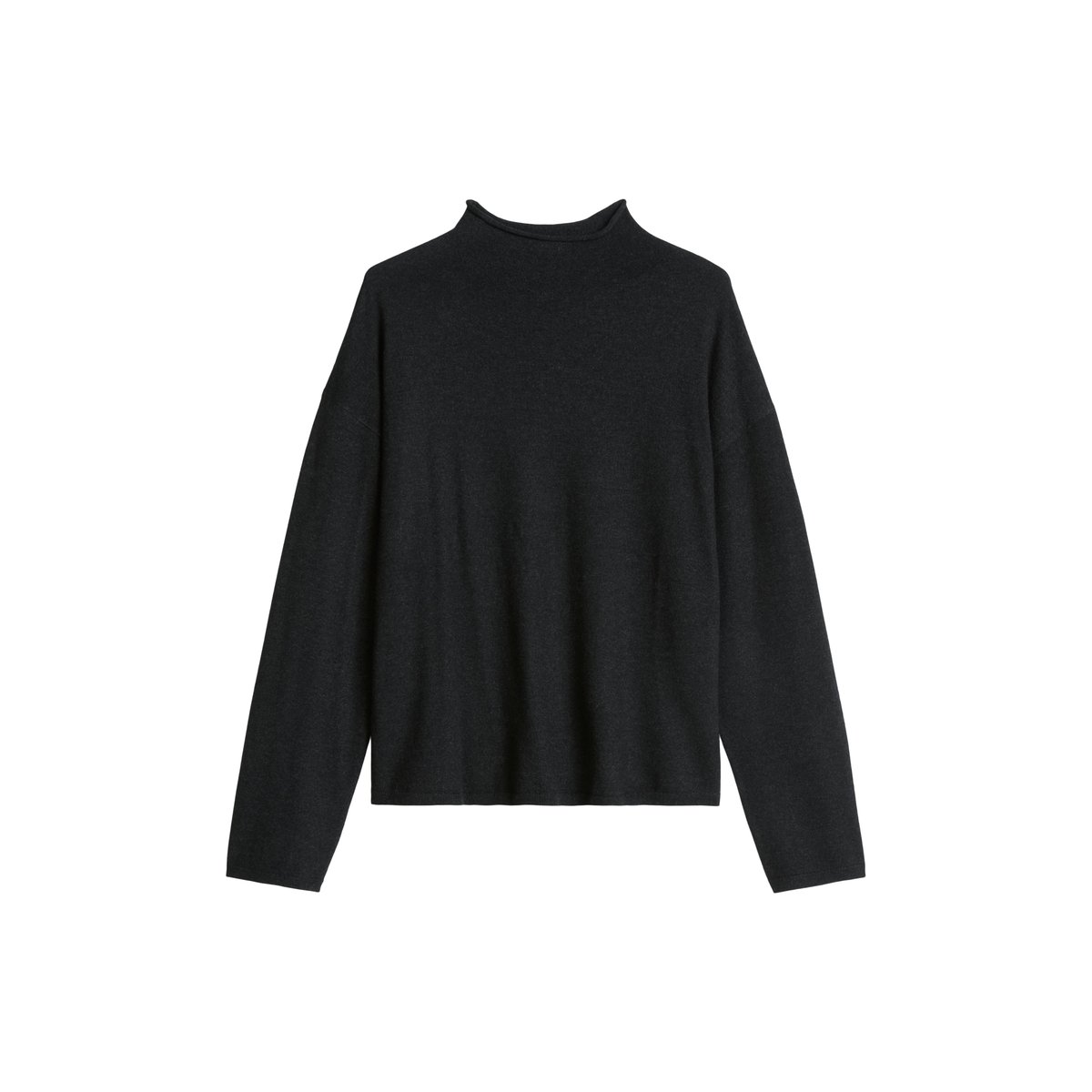 Pull-over en maille fine oversized en doux mélange de laine vierge gris, MARC O'POLO