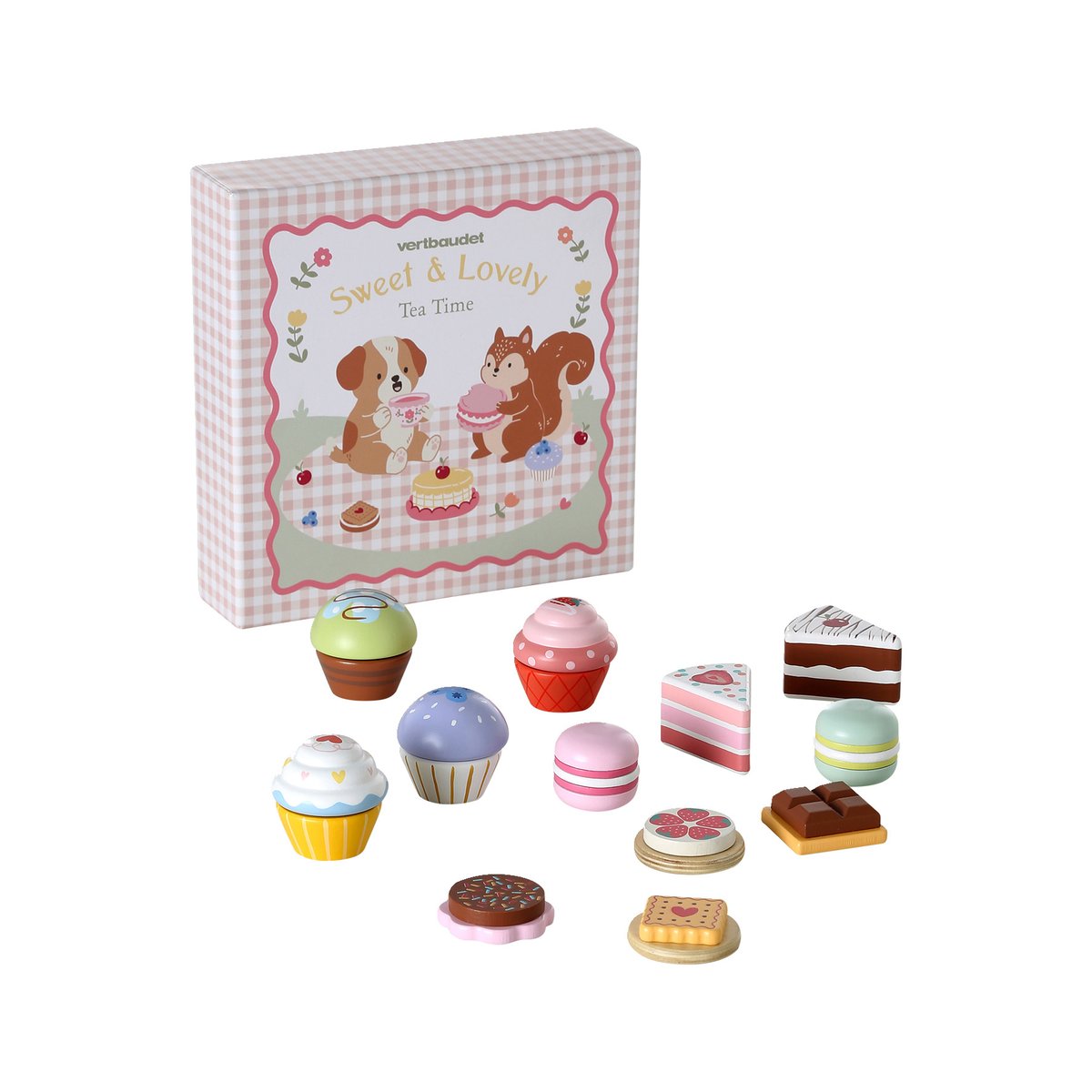 Boîte pâtisserie en bois FSC® multicolore, VERTBAUDET