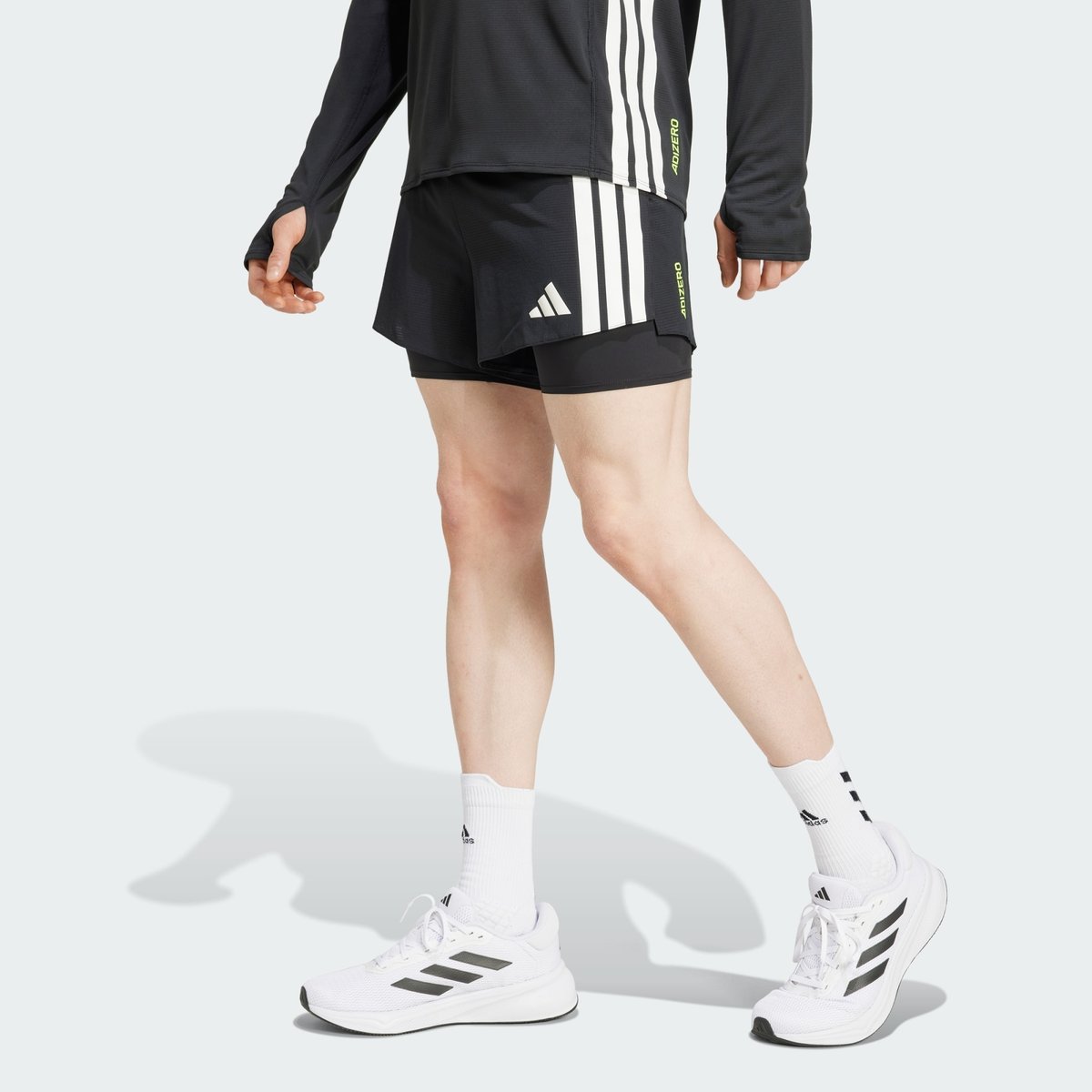 Short Poche Gel 2 En 1 Adizero Running Short Poche Gel 2 En 1 Adizero Running black, adidas Performance