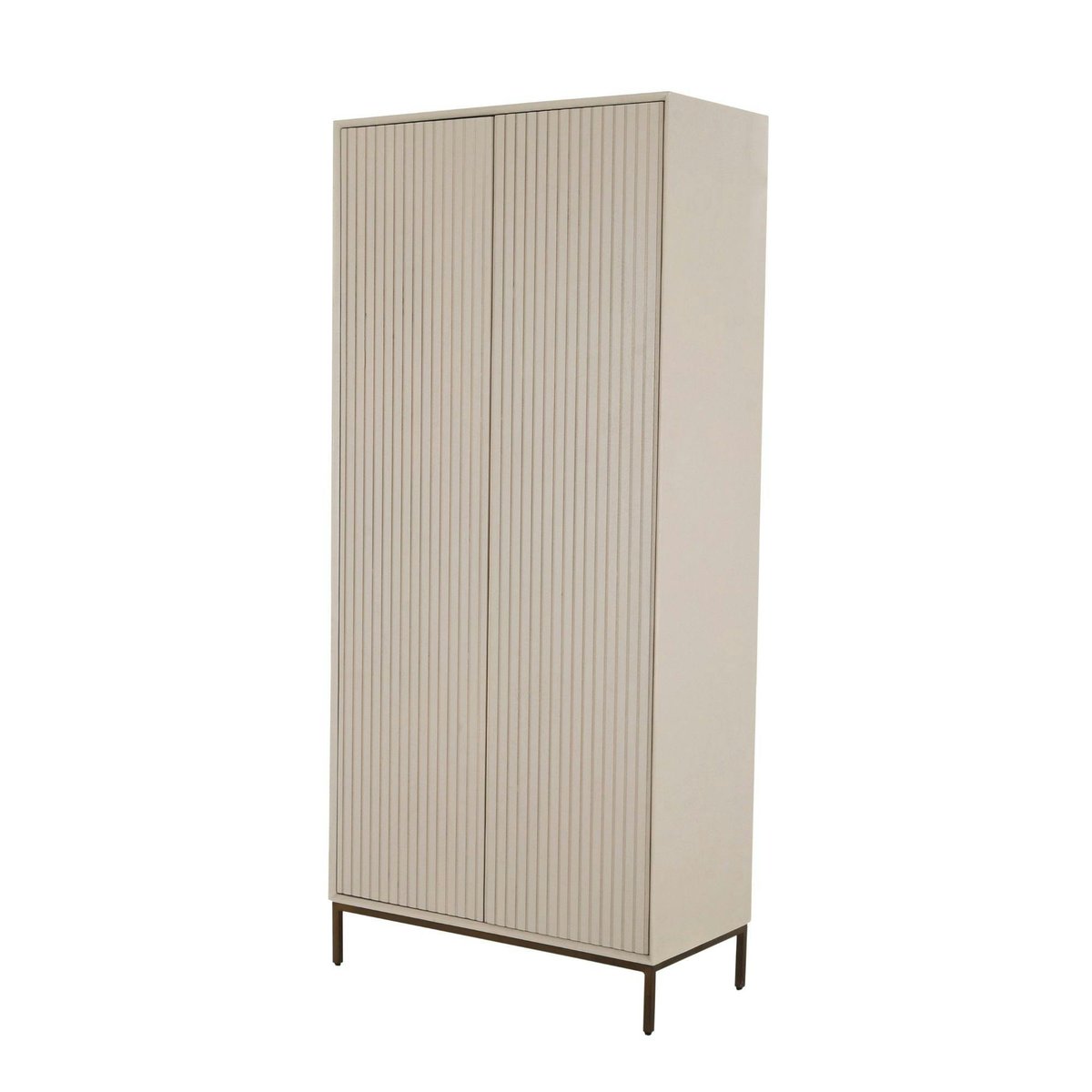 Armoire de chambre en bois beige sable CORTINA beige, PIER IMPORT