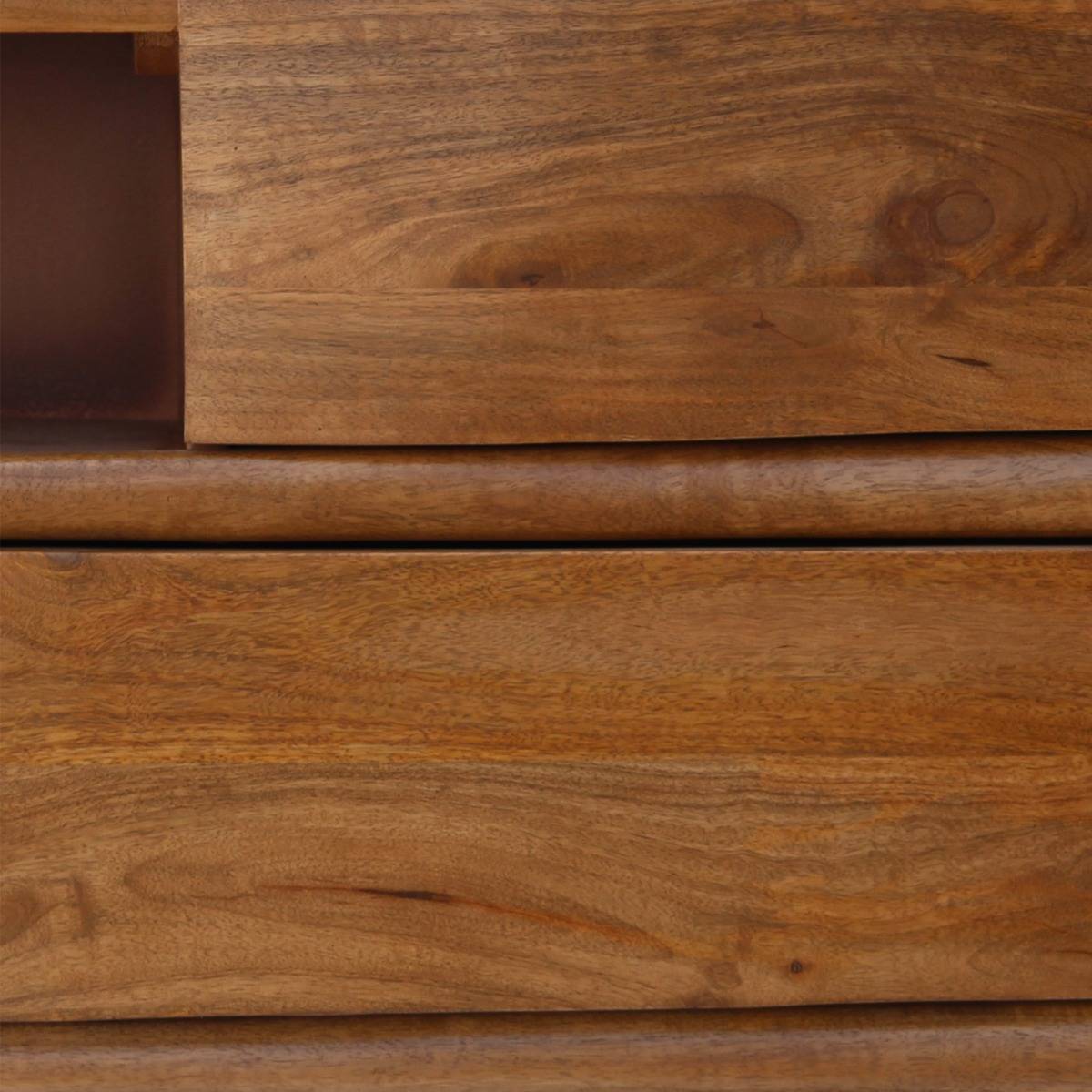 Meuble TV en bois de manguier ROSANA bois clair, MADE IN MEUBLES