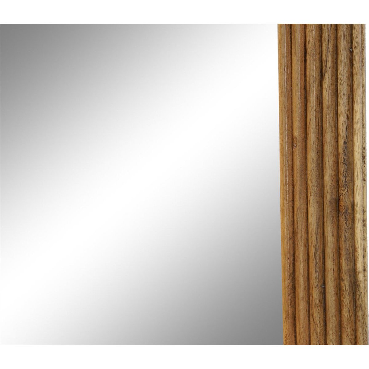 Miroir rectangulaire en bois ondulé Ondulado Acacia brun acacia naturel, RECOLLECTION