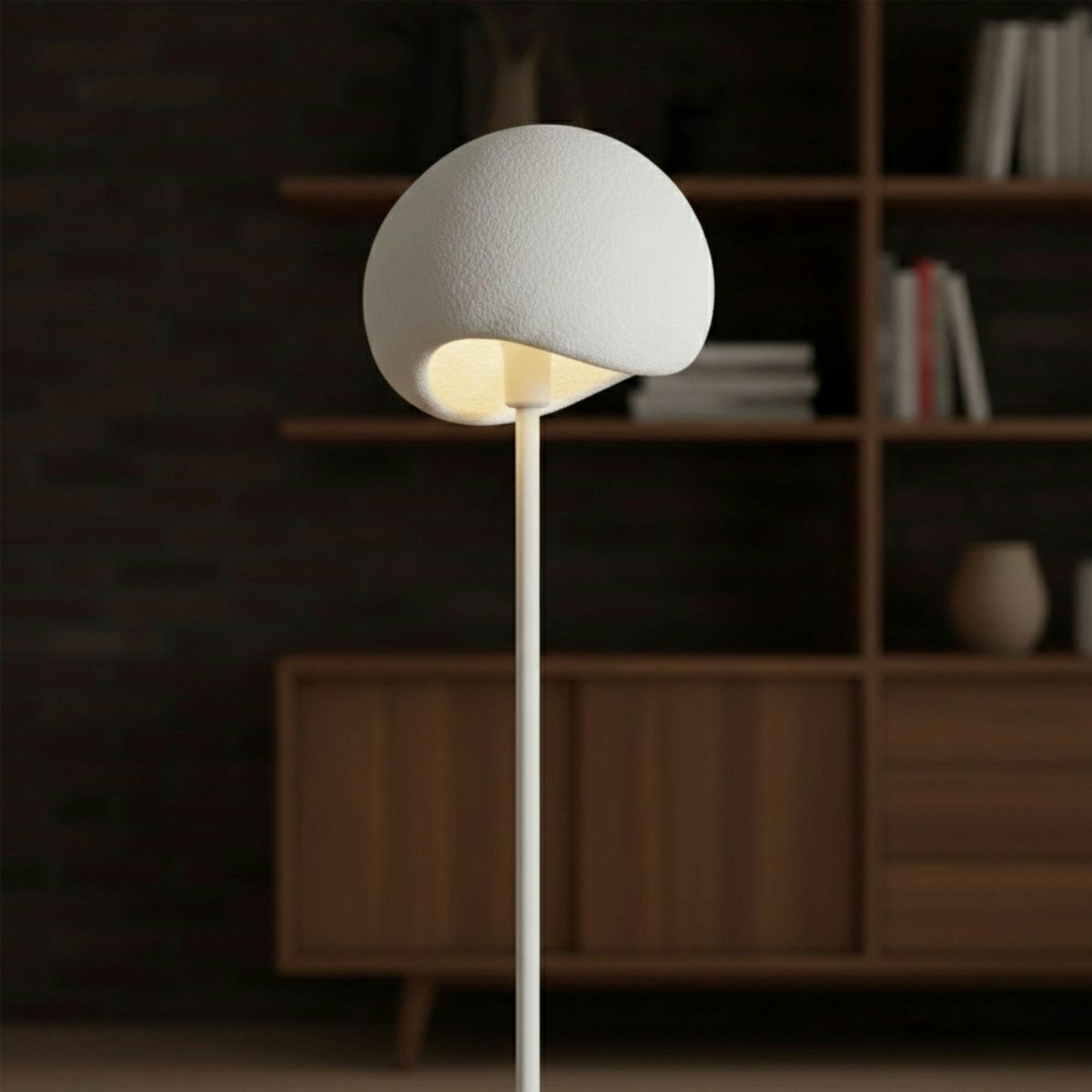 Lampadaire blanc design organique 170 cm NOXIS blanc, PIER IMPORT