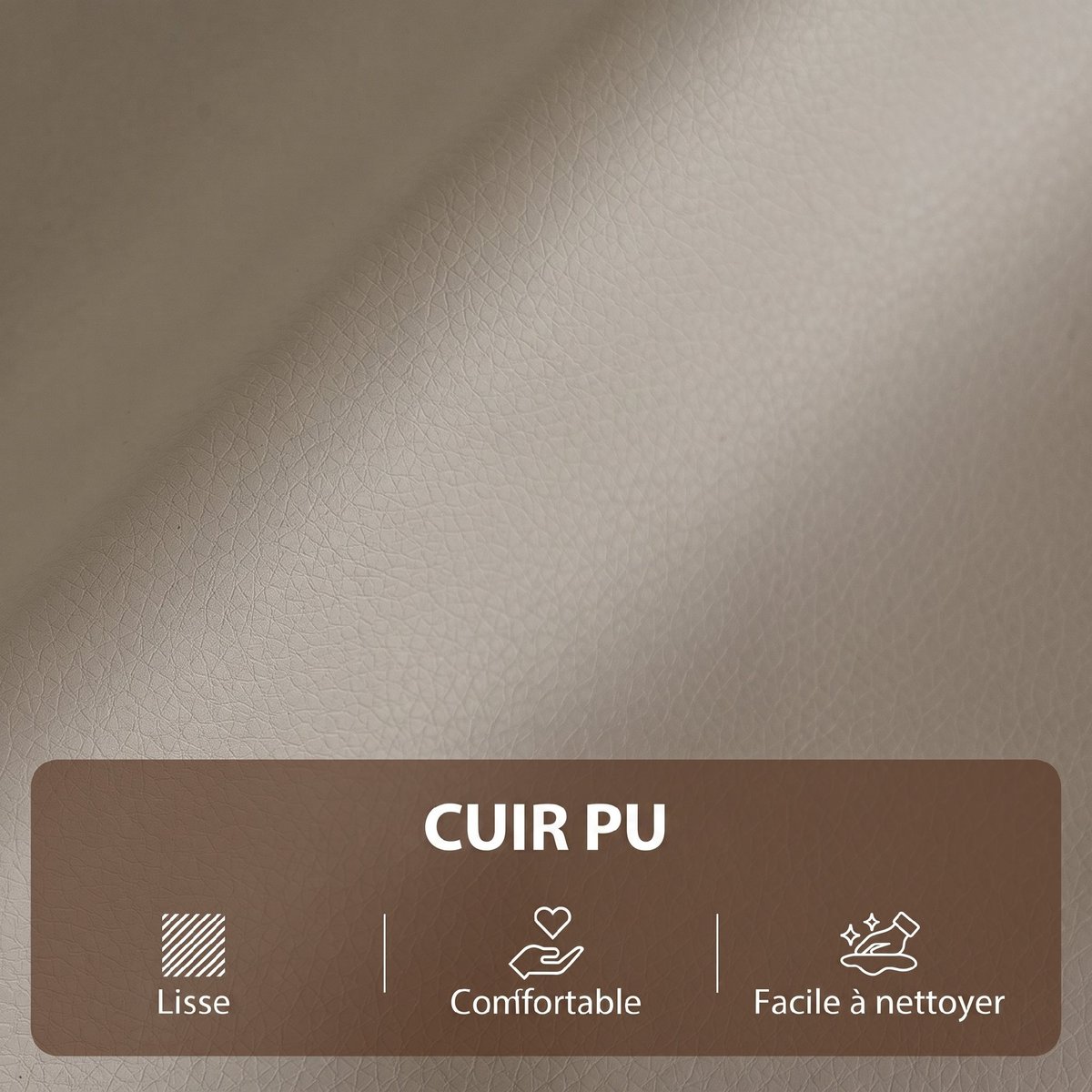 Fauteuil releveur multifonctionnel PU Gris gris clair, HOMCOM