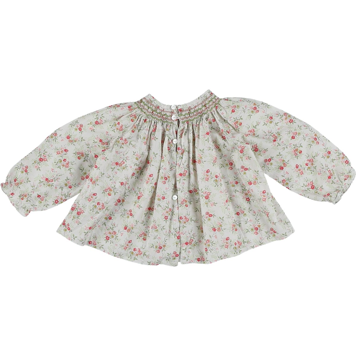 Blouse à smocks - Bon état rouge;vert, BONPOINT