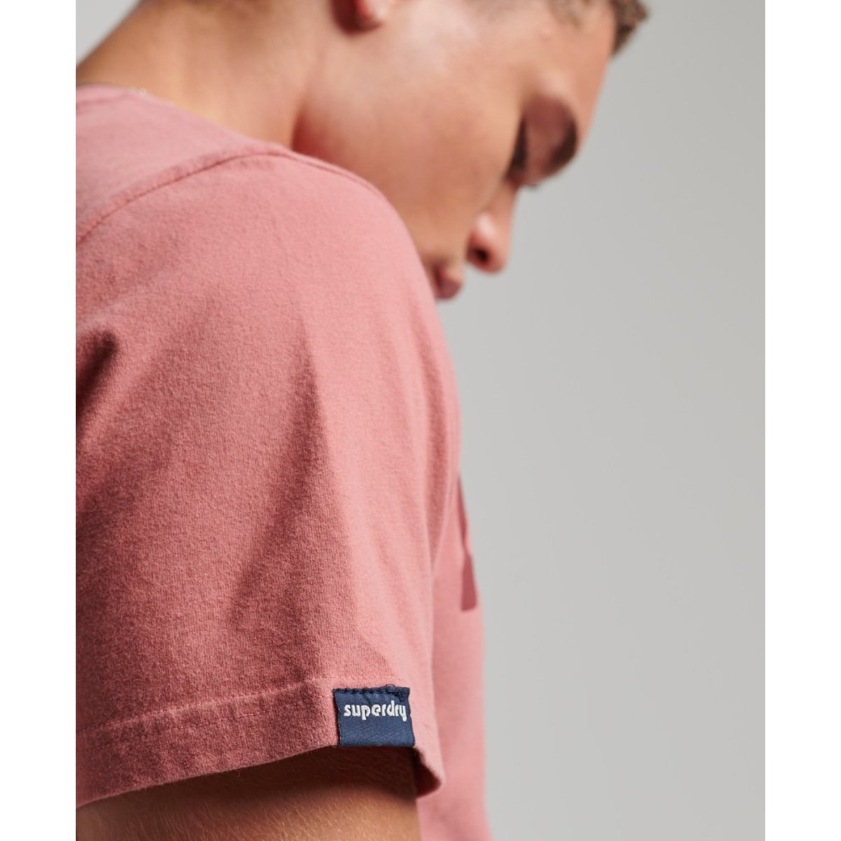 T-shirt Vintage Shadow en coton bio rose canyon, SUPERDRY