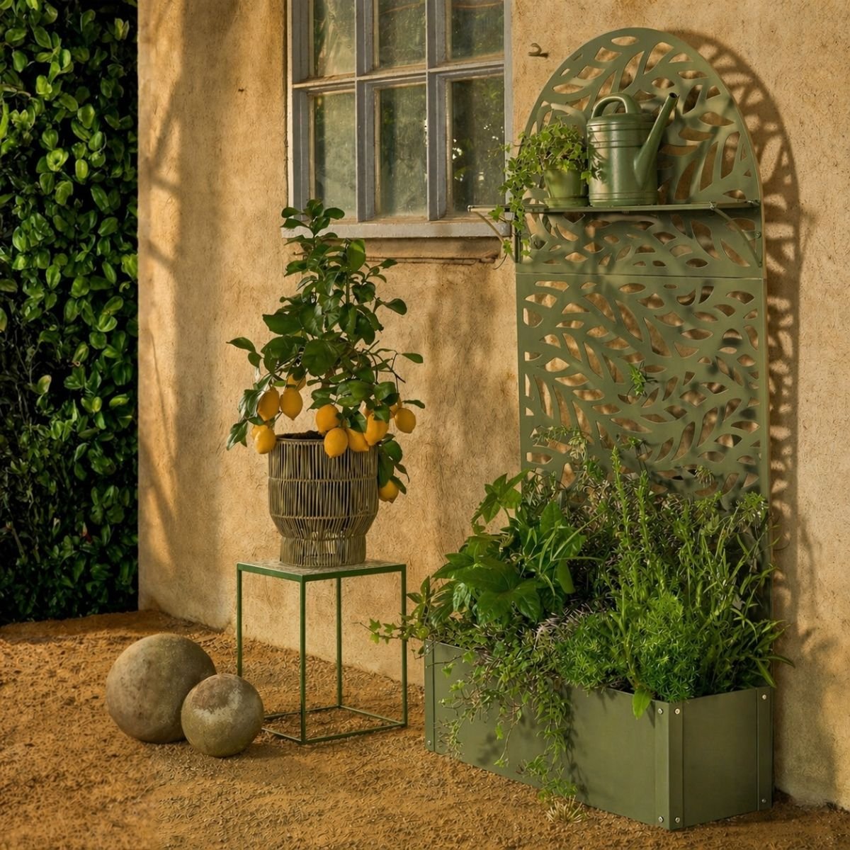 Support pour plantes SAPRI vert, MICA DECORATIONS