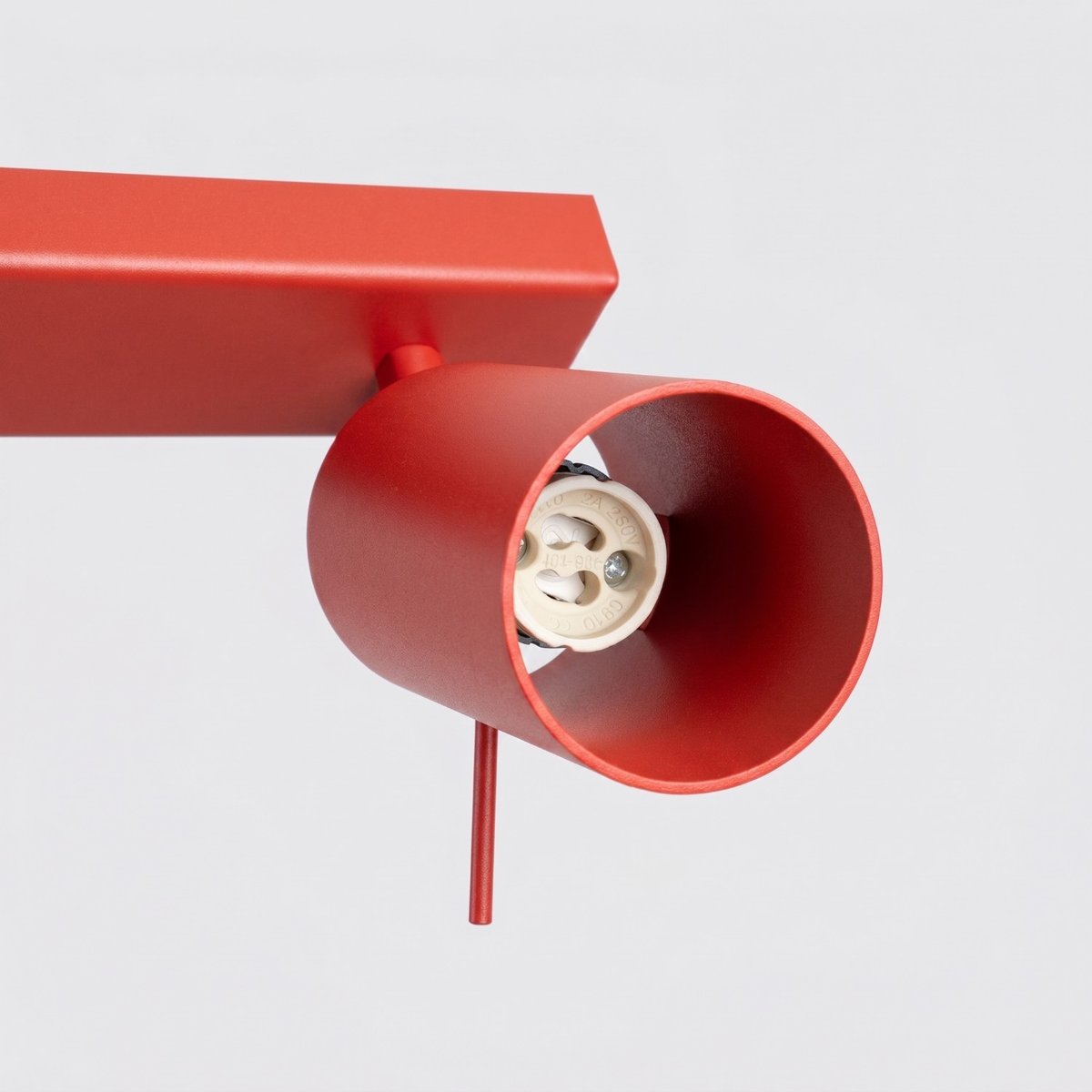 Plafonnier Acier Rouge GU10 6 RING rouge, EDEN
