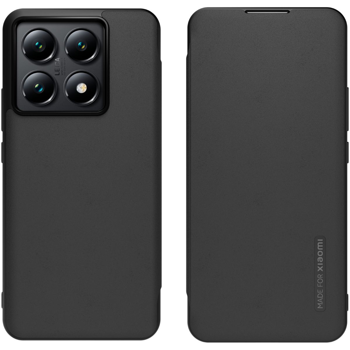 Etui avec cordon Xiaomi 14T PRO Premium Noir couleur unique, MADE FOR XIAOMI