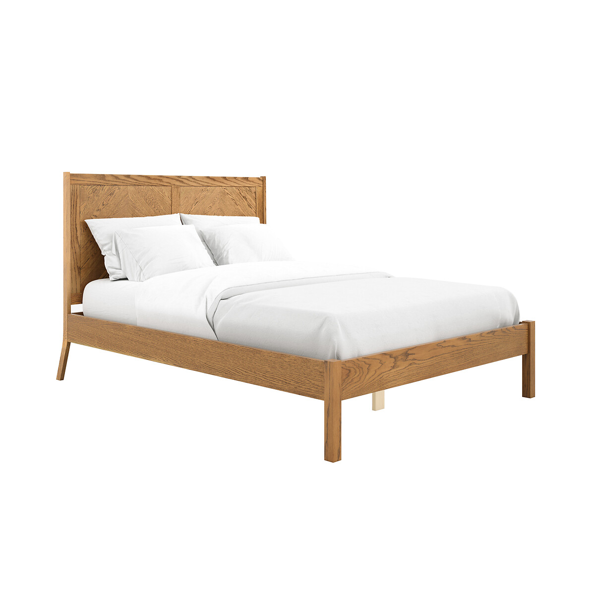 Ayla Rustic Smoked Oak Herringbone Bed smoked oak, ÉDITÉ