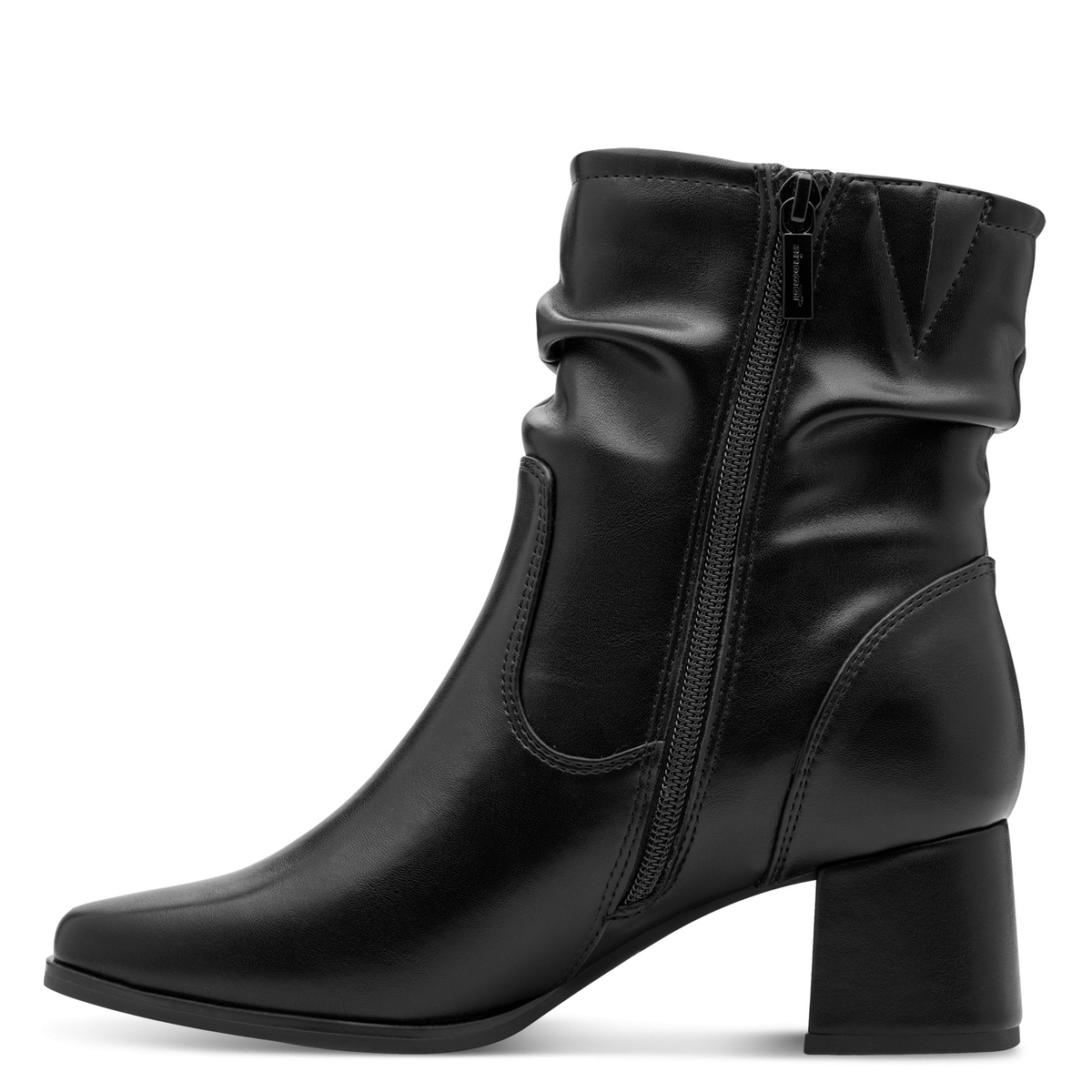 Bottine talon bloc noir nappa, TAMARIS